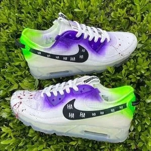 Custom Painted “ Joker” Air Max 90 Terrascapes Custom Painted Desert Camo Nike Air Max 90 Sneakers – B  main image 3